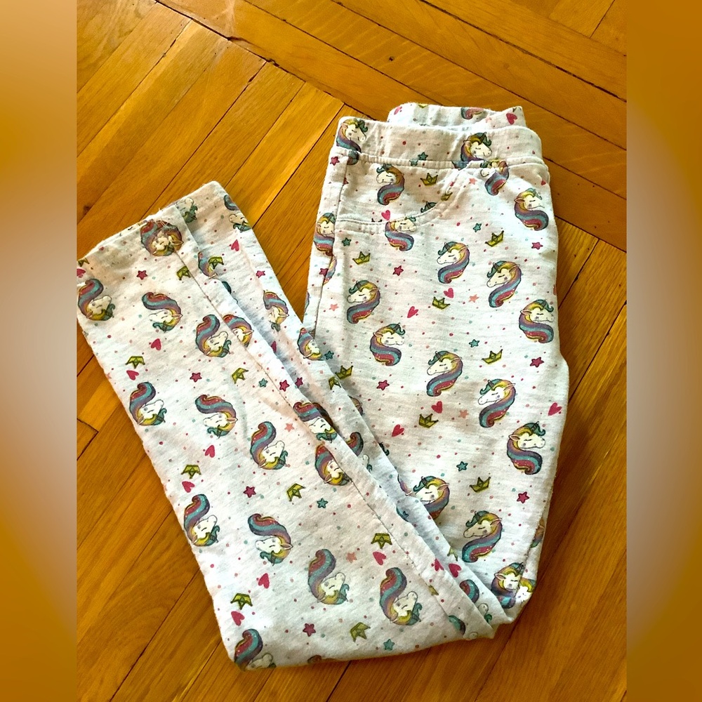 Pink velvet, adorable, unicorn pants size10-12